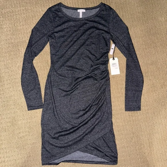 Leith | Dresses | Leith Long Sleeve Ruched Dress | Poshmark